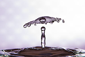 water en een fancy dienblad